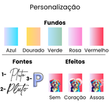 Arte Digital Pet Personalizada Colorida
