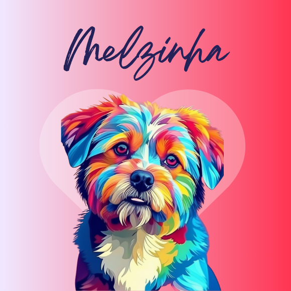 Arte Digital Pet Personalizada Colorida