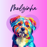 Arte Digital Pet Personalizada Colorida